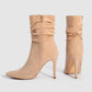 Women's Fashion Suede Pointed High Heels Boots Shoes