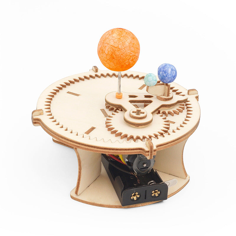 Wood Solar System Globe Earth Sun Moon Model Kids Toys Science Experiment Educational Kit Puzzle Toys For Kids Science Lab