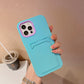 Compatible with Apple , Two-color Card Case Liquid Skin Feel Case