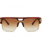 Men and women square retro colorful reflective sunglasses