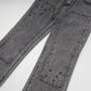 Heavy Industry Washed And Worn Denim Cargo Pants Retro Loose Wide Leg Straight Mop Trousers