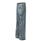 Drawstring Ruffle Design Sense Denim Trousers Men