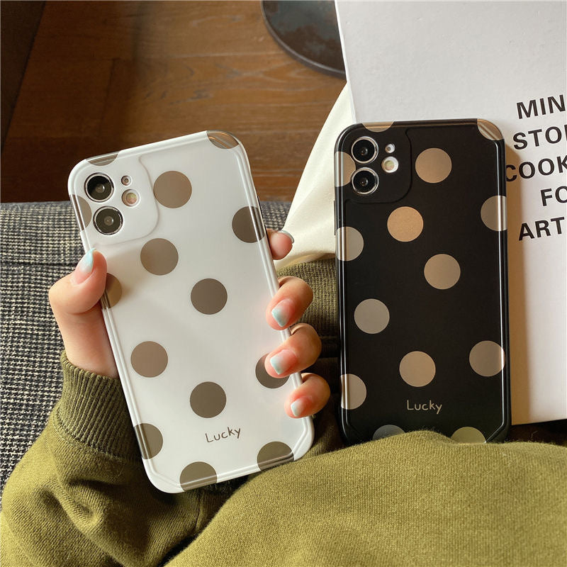 Simple Bronzing Wave Dot Mobile Phone Case