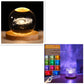 LED Water Ripple Ambient Night Light USB Rotating Projection Crystal Table Lamp RGB Dimmable Home Decoration 16 Color Gifts