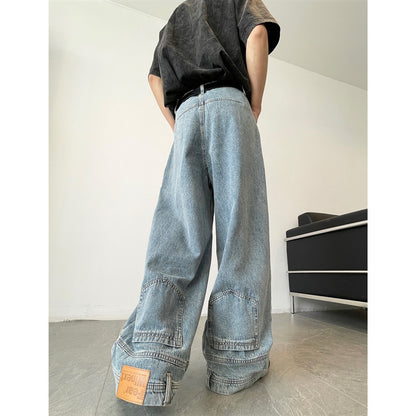 All-match High-grade Washed Wide Leg Retro Trousers