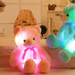 Creative Light Up LED Teddy Bear Stuffed Animals Plush Toy Colorful Glowing Christmas Gift For Kids Pillow