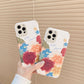 Retro Oil Painting Flower Phone Soft Case