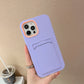 Compatible with Apple , Two-color Card Case Liquid Skin Feel Case