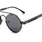 Round Steampunk Sunglasses Brand Design Men Women Metal Punk