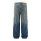 Gradient Tie-dye Denim Cargo Pants Trousers Men's Clothing