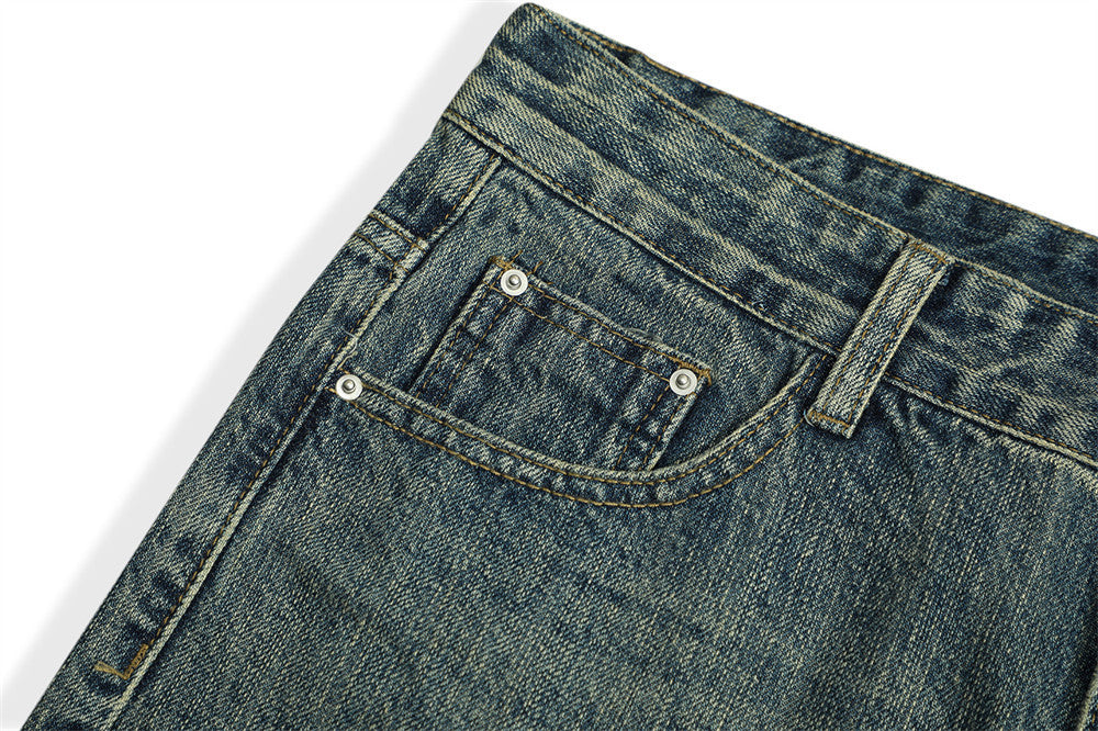 Fashion Brand Hippie Bootcut Trousers Men's Vintage Wash