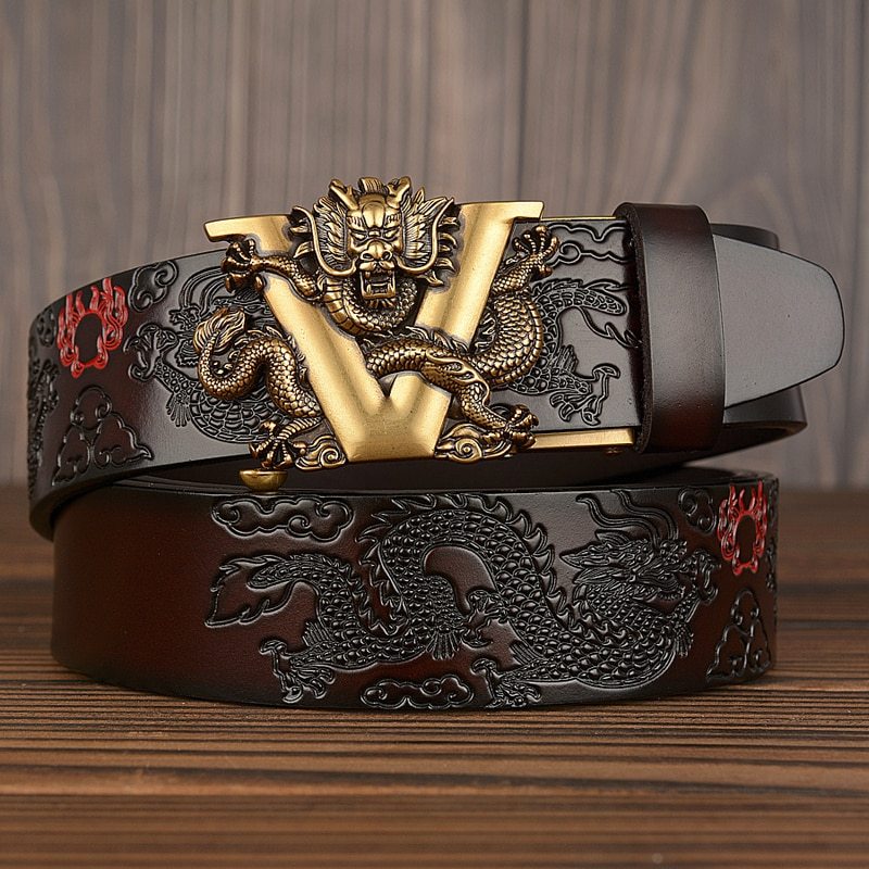 Men's leather belt