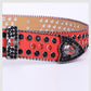 Fashionable And Popular Skull Rhinestone Belt