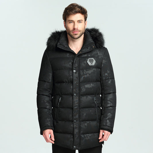 Men's Short Thickened Winter Outdoor Cotton-padded Clothing British Fur Collar Coat