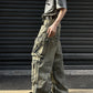 Retro Large Workwear With Pocket Wide Leg Jeans