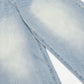 Gradient Wash Denim Trousers Retro Loose