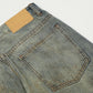 Waste Soil Punk Make Old Ripped Denim Dirty Pants Men