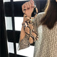 Compatible with Apple , Luxury snake print ring phone case