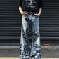 Slightly Flared Wide Leg Jeans Men's Loose Trousers