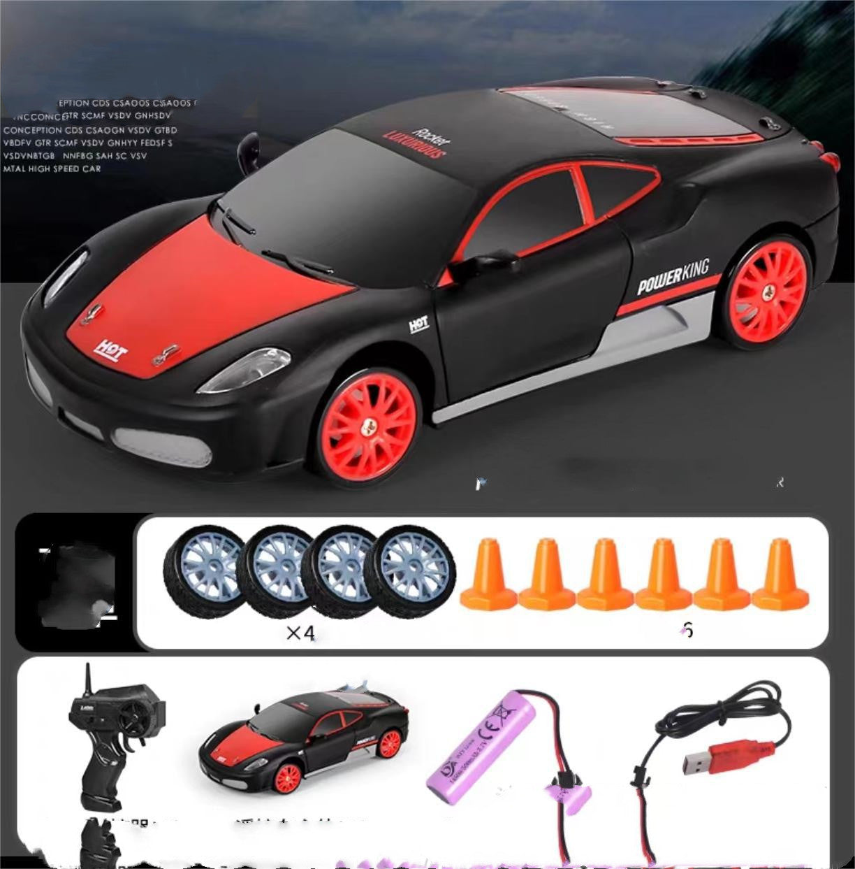 2,4G Drift Rc Car 4WD RC Drift Car Toy Control remoto GTR modelo AE86 vehículo RC coche de carreras juguete para niños regalos de navidad