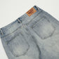 Wash Water Denim Wide-leg Straight Trousers Vintage Worn