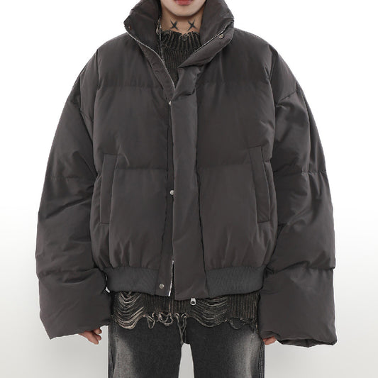 Thickening Stand Collar Short Down Jacket Couple Cotton Clothes Coat