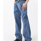 Retro Casual Irregular Slit Simple Jeans