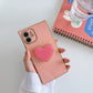 Square Electroplating Love Bracket Phone Case Soft