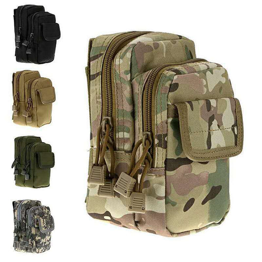 Double Zipper Thick Large Capacity Tactical Wear-resistant Belt Waist Bag