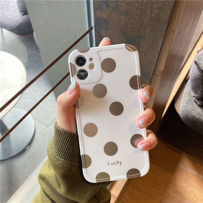 Simple Bronzing Wave Dot Mobile Phone Case