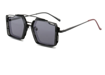 Vintage Steampunk Sunglasses Metal Hollow-out For Men