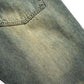 Vintage Men's Loose Yellow Mud Dyed Jeans