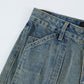 Gradient Tie-dye Denim Cargo Pants Trousers Men's Clothing