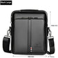 Men's Business Casual Crossbody Vertical And Portable Design Large Capacity Shoulder Leather Backpack