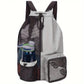 Swim Mesh Drawstring Backpack Belt Wet Bag Beach