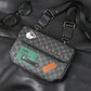 Fashion Leather Check Pattern Shoulder Bag Street