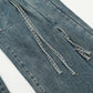 Drawstring Ruffle Design Sense Denim Trousers Men