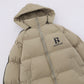 Long Below The Knee Hooded Cotton Jacket Male