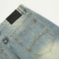 Retro Straight Jeans Men's Punk Distressed