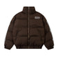 Men's Side Patchwork Stripes Stand-up Collar Cotton-padded Coat Coat