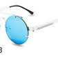 Round Steampunk Sunglasses Brand Design Men Women Metal Punk