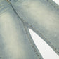 Retro Straight Jeans Men's Punk Distressed