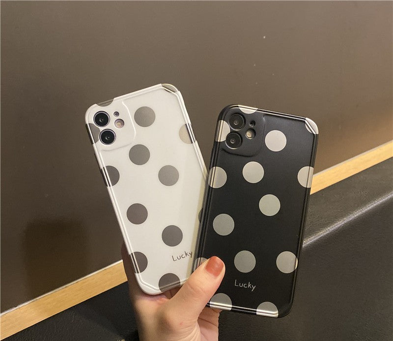 Simple Bronzing Wave Dot Mobile Phone Case