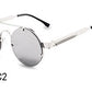 Round Steampunk Sunglasses Brand Design Men Women Metal Punk