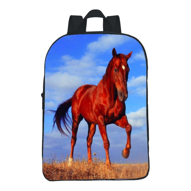 12-inch Digital Printing Animal Horse Backpack