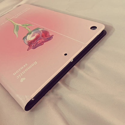 Gradient Rose Tablet Protective Case With Bracket