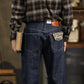 Red Edge Men's Simple Youth Comfortable Loose Primary Color Jeans