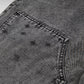 Heavy Industry Washed And Worn Denim Cargo Pants Retro Loose Wide Leg Straight Mop Trousers