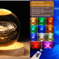 LED Water Ripple Ambient Night Light USB Rotating Projection Crystal Table Lamp RGB Dimmable Home Decoration 16 Color Gifts