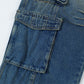 Gradient Tie-dye Denim Cargo Pants Trousers Men's Clothing